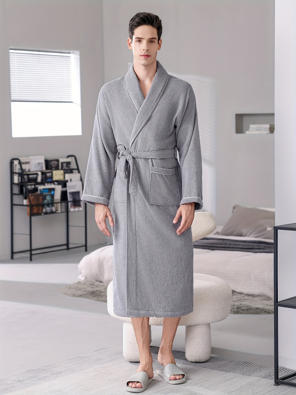 Comfy Waffle Weave Bathrobe Halloween Lightweight Waffle Weave Robe - Plush Blend, Quick-Dry & Breathable |Christmas Resort Style Spa Robe for Men & Women
