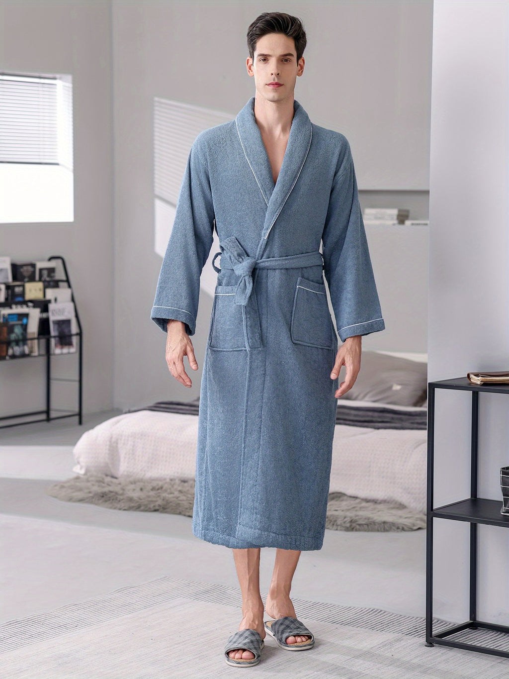 Comfy Waffle Weave Bathrobe Halloween Lightweight Waffle Weave Robe - Plush Blend, Quick-Dry & Breathable |Christmas Resort Style Spa Robe for Men & Women