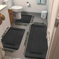 3pcs 25D Sponge Bath Mats - Super Absorbent Non-Slip Shower Rugs, Thick Soft Bath Tub Floor Mat Suitable for Bathtub, Shower, Bathroom - Heavy Foot Traffic Areas, &, Modern Bathroom Decor ()