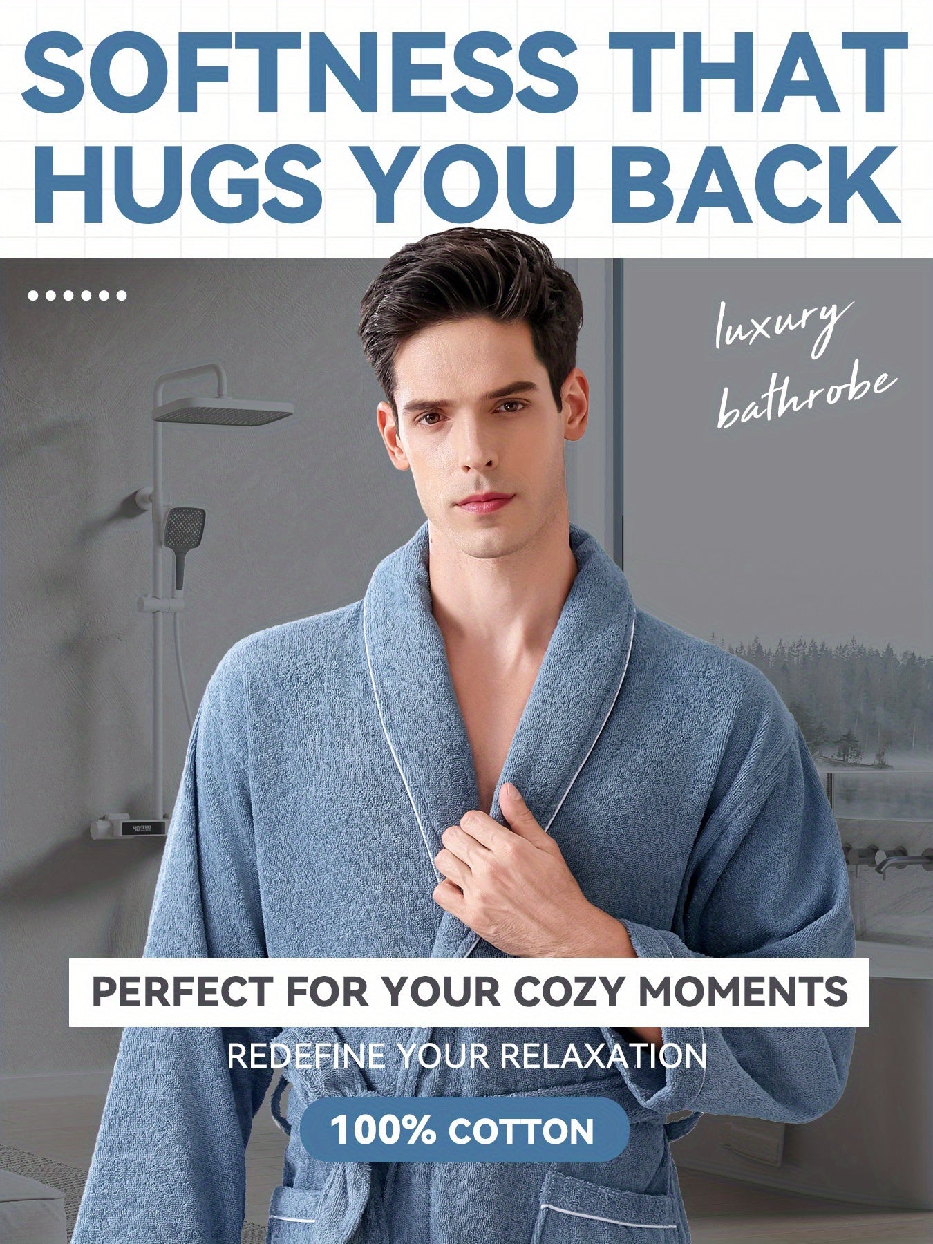 Comfy Waffle Weave Bathrobe Halloween Lightweight Waffle Weave Robe - Plush Blend, Quick-Dry & Breathable |Christmas Resort Style Spa Robe for Men & Women