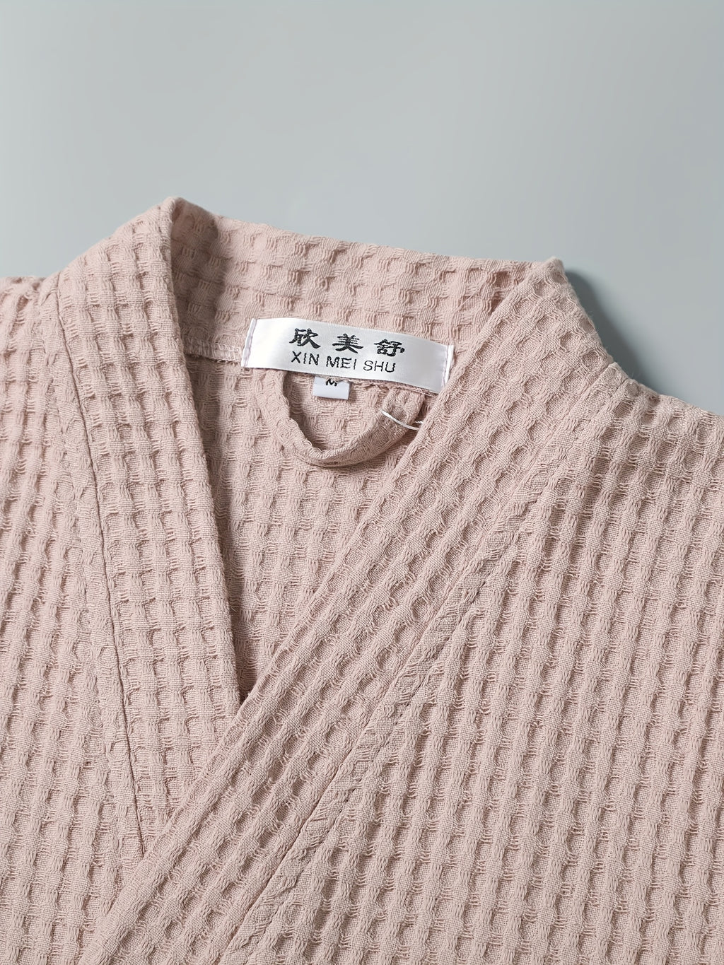Comfy Waffle Knit Bathrobe for Men & Women | Lightweight, Soft, Breathable, Quick Dry, V-neck, Long Sleeve, Belted, All-season