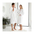 English Home Premium Cotton Dressing Gown for Women Men 1 Piece, Lightweight Mens Robe, Unisex Bathrobe, Super Soft Terry Towel Ladies Spa Robe, Birthday Gifts for Women, Man, White