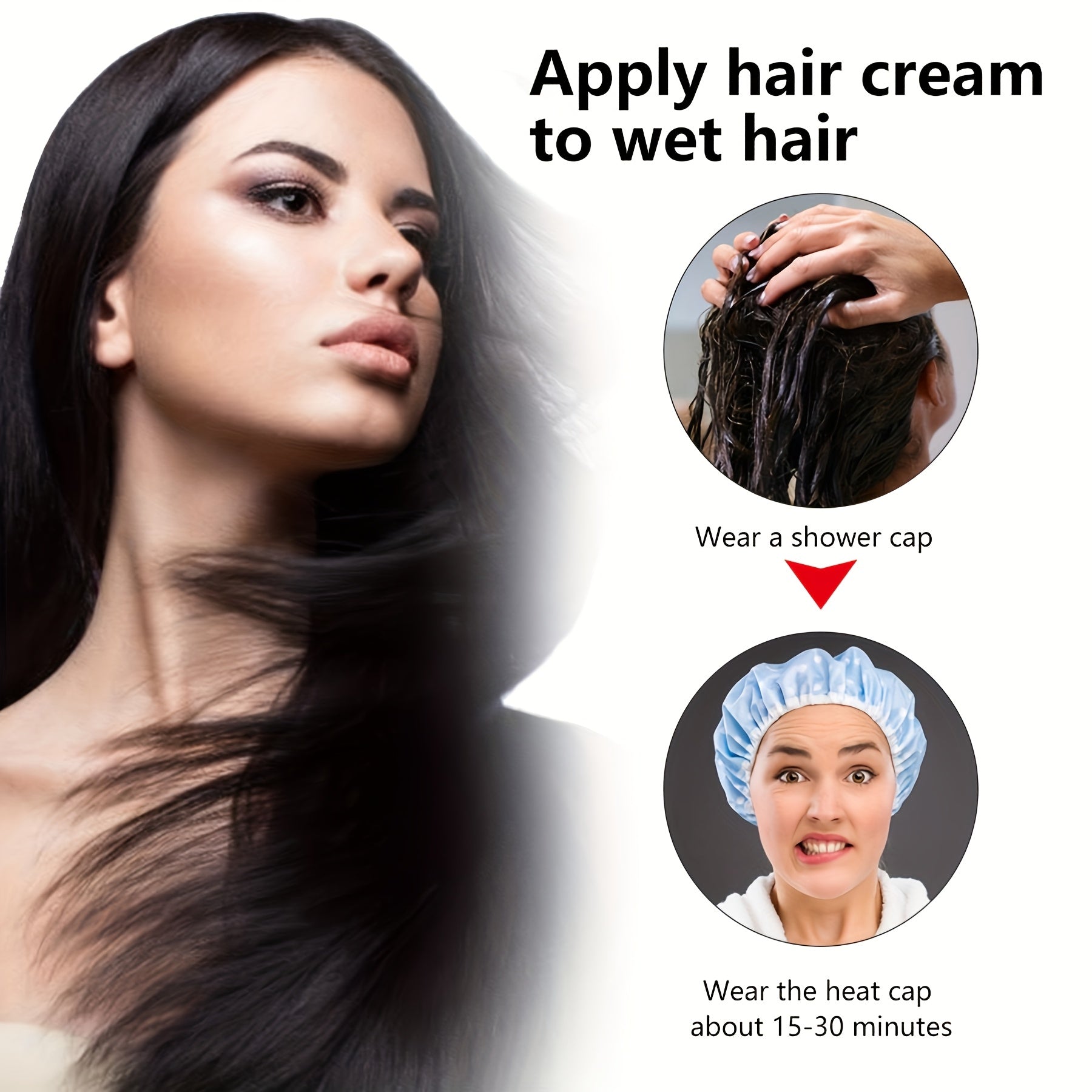 Winter  Hair Cap, Heat Cap for Deep Conditioning, Intelligent Temperature Control Thermal Cap for Hair Steamer Cap for Natural Hair Portable Electric Heat Hair Spa Cap for Home Use (Black)