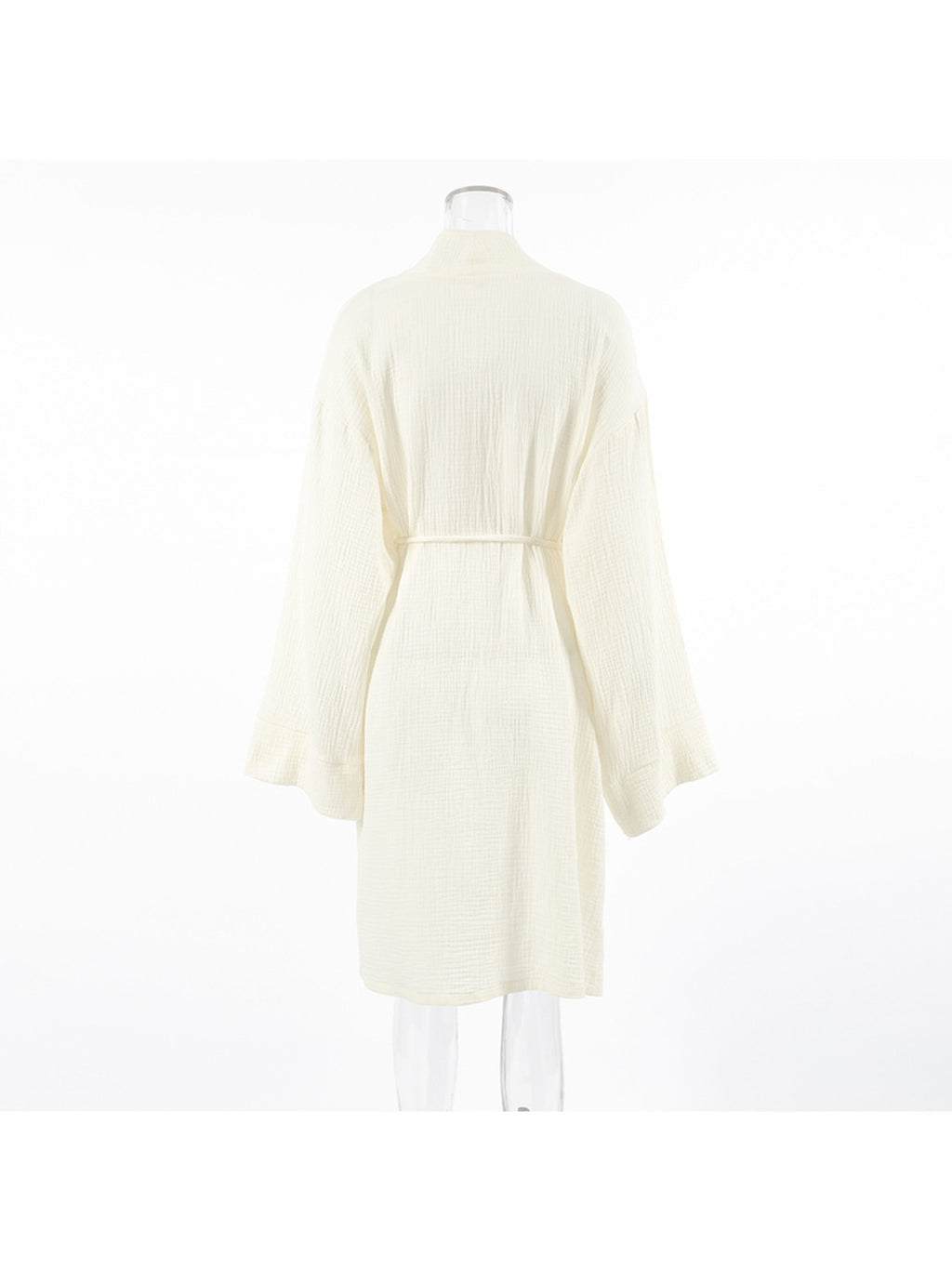 New Breathable Comfortable Lace-Up Long Sleeve Robe Loose Pajamas Autumn Homewear for Women